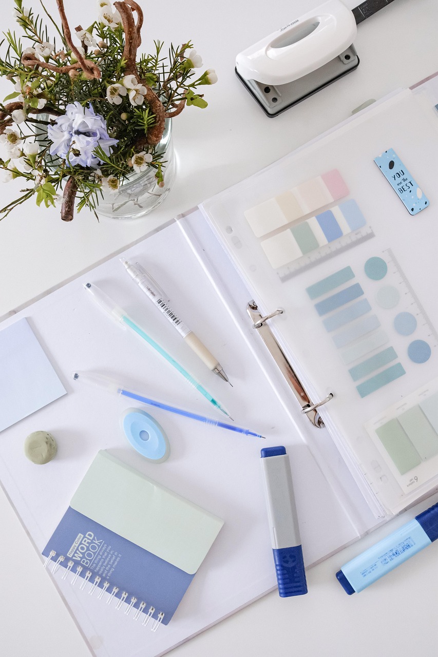 Planner and highlighters