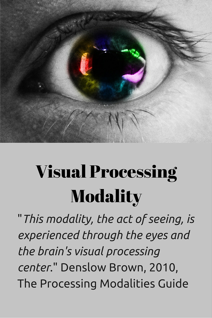 We can organize using our eyes if we are competent in our visual processing modality.