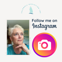 Carolyn Caldwell photo, Instagram logo and link to follow.